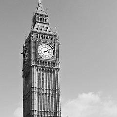 Image showing london big ben and historical old construction england  aged cit