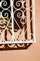 Image showing  window in   africa and old construction wal brick  