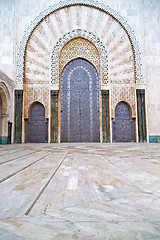 Image showing historical marble  in  antique building  