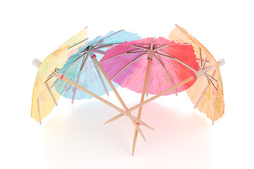 Image showing Paper umbrellas for cocktails