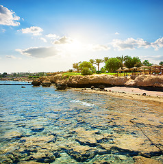 Image showing Beach near hotel