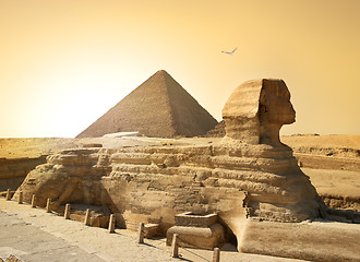 Image showing Sphinx and pyramid