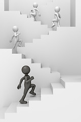 Image showing man climbing stairs