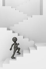 Image showing man climbing stairs