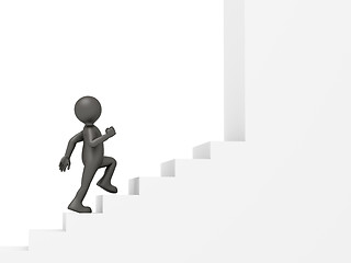 Image showing man climbing stairs