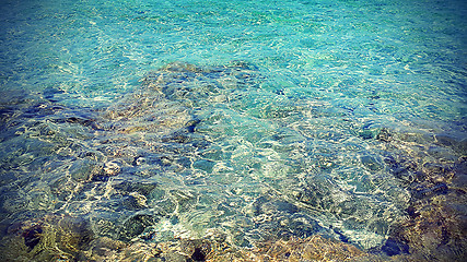 Image showing Transparent sea water