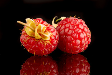 Image showing Fresh raspberries