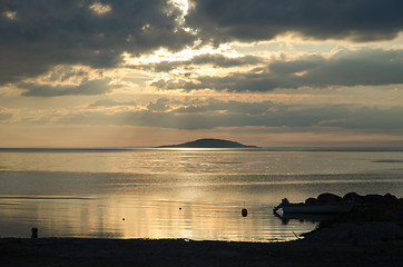 Image showing Remote island at sunset