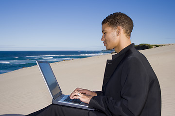 Image showing Working Outdoors