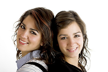 Image showing Beautiful female twins