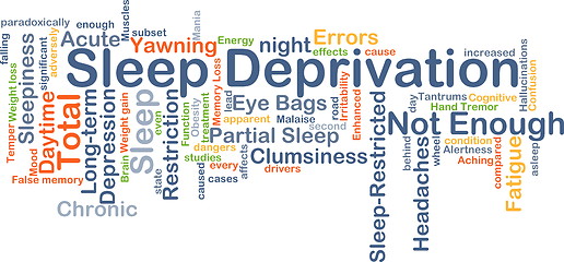 Image showing Sleep deprivation background concept