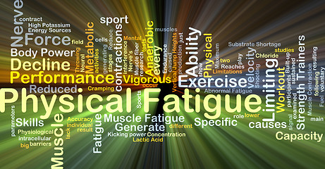 Image showing Physical fatigue background concept glowing