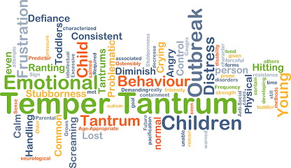 Image showing Temper tantrum background concept