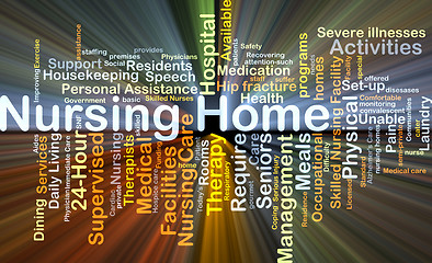 Image showing Nursing home background concept glowing