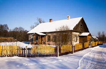 Image showing a wooden building  