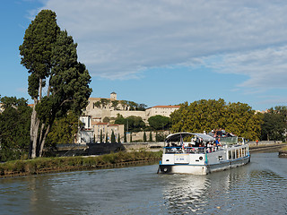 Image showing Canal du midi in Beziers,october 2014