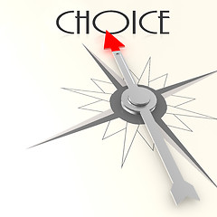 Image showing Compass with choice word