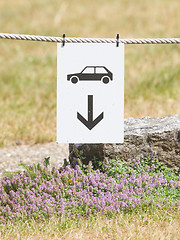 Image showing Car parking sign 