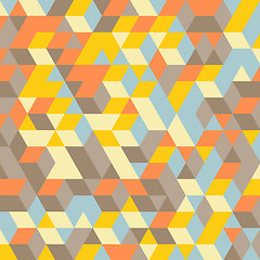 Image showing Abstract 3d background. Wall of cubes. Vector illustration. 