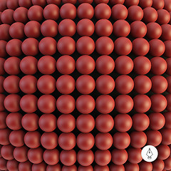 Image showing Abstract technology background with balls. Spheric pattern.