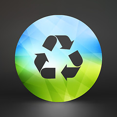 Image showing Recycle sign. Ecology icon. Vector illustration for your design.