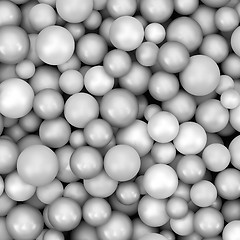 Image showing Abstract vector background with various balls. Spheric pattern. 