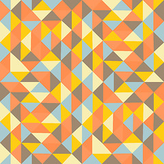 Image showing Geometric triangles background. Mosaic. 