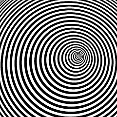 Image showing Black and white abstract striped background. Optical Art. 