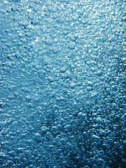 Image showing blue water with oxygen bubbles texture