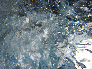 Image showing blue water with oxygen bubbles texture