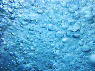 Image showing blue water with oxygen bubbles texture