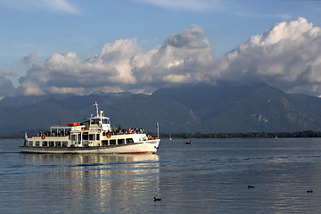 Image showing Steamship at lake Chiemsee, Bavaria