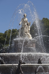 Image showing Statue of Latona fountain at Herrenchiemsee, Bavaria