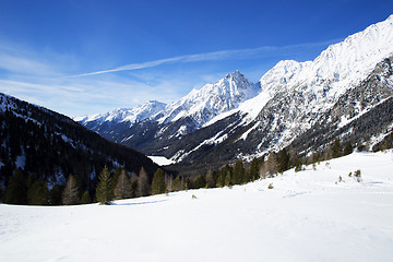 Image showing Border crossing from Austria to Italy in winter