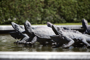 Image showing Closeup of Latona fountain at Herrenchiemsee, Bavaria