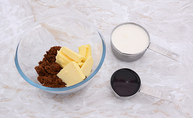 Image showing Ingredients for pecan pie filling