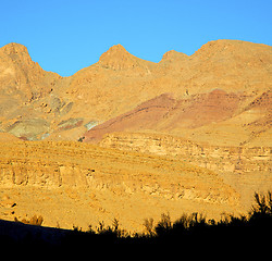 Image showing in   africa morocco the atlas valley dry mountain ground isolate