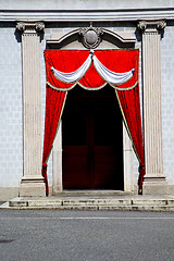 Image showing  italy  lombardy     in  the besnate  old      wall red tent