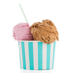 Image showing Ice cream scoop in paper cup