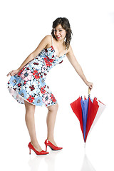 Image showing Umbrella Woman