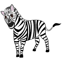 Image showing Funny Cartoon Zebra