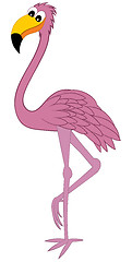 Image showing Funny Cartoon Flamingo