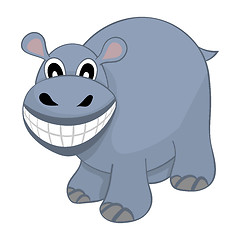 Image showing Funny Cartoon Hippo 