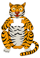 Image showing Funny Cartoon Tiger 