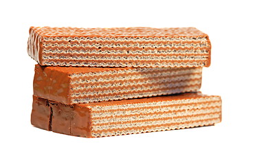 Image showing Wafers with chocolate and nut cream