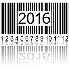 Image showing 2016 new year on the barcode