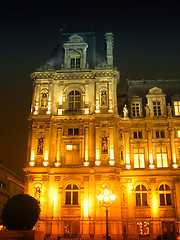 Image showing Paris by night - part of the City Hall