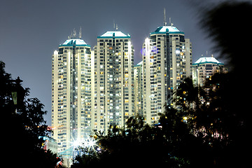 Image showing Modern buildings in Jakarta, night shoot