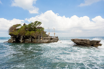 Image showing Tanah Lot Temple on Sea in Bali Island Indonesia