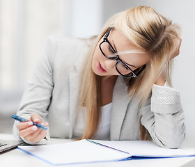 Image showing bored and tired woman